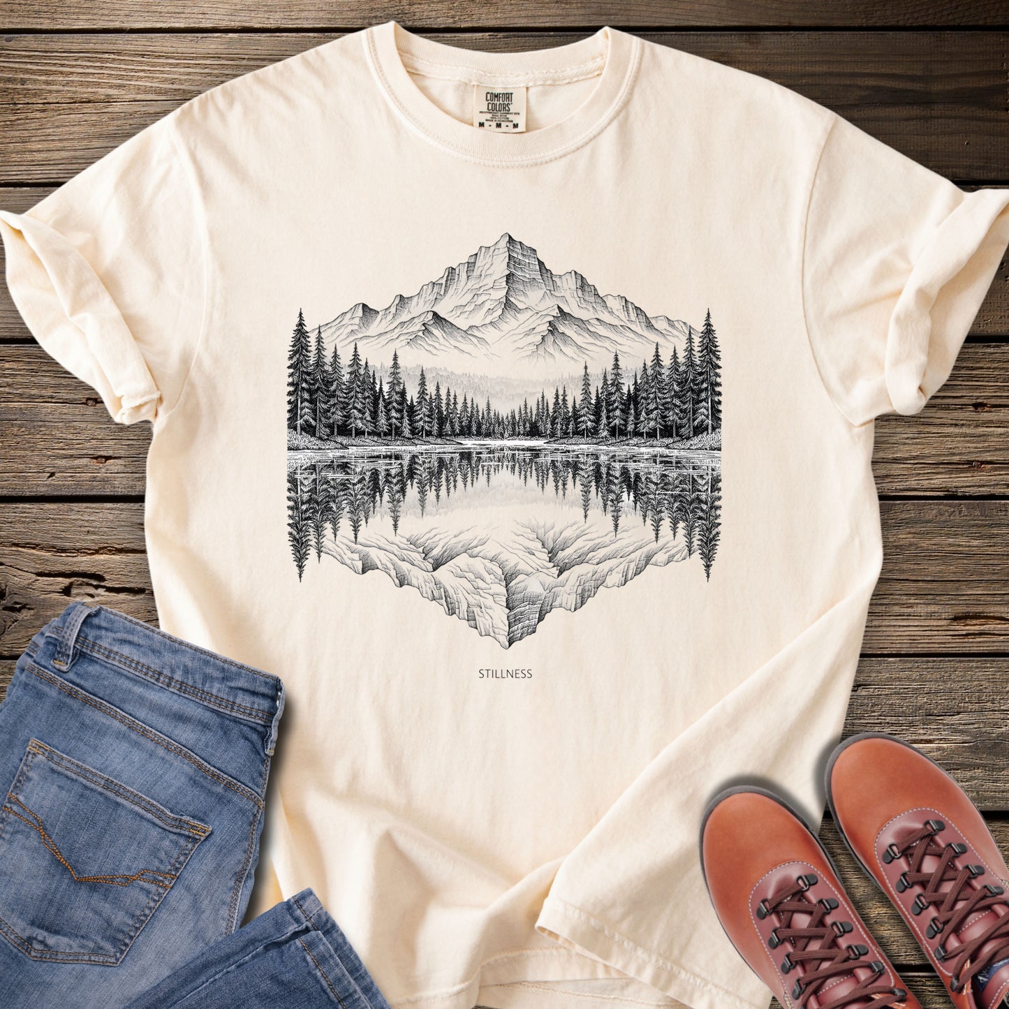 Mountain Reflections in Winter T-Shirt
