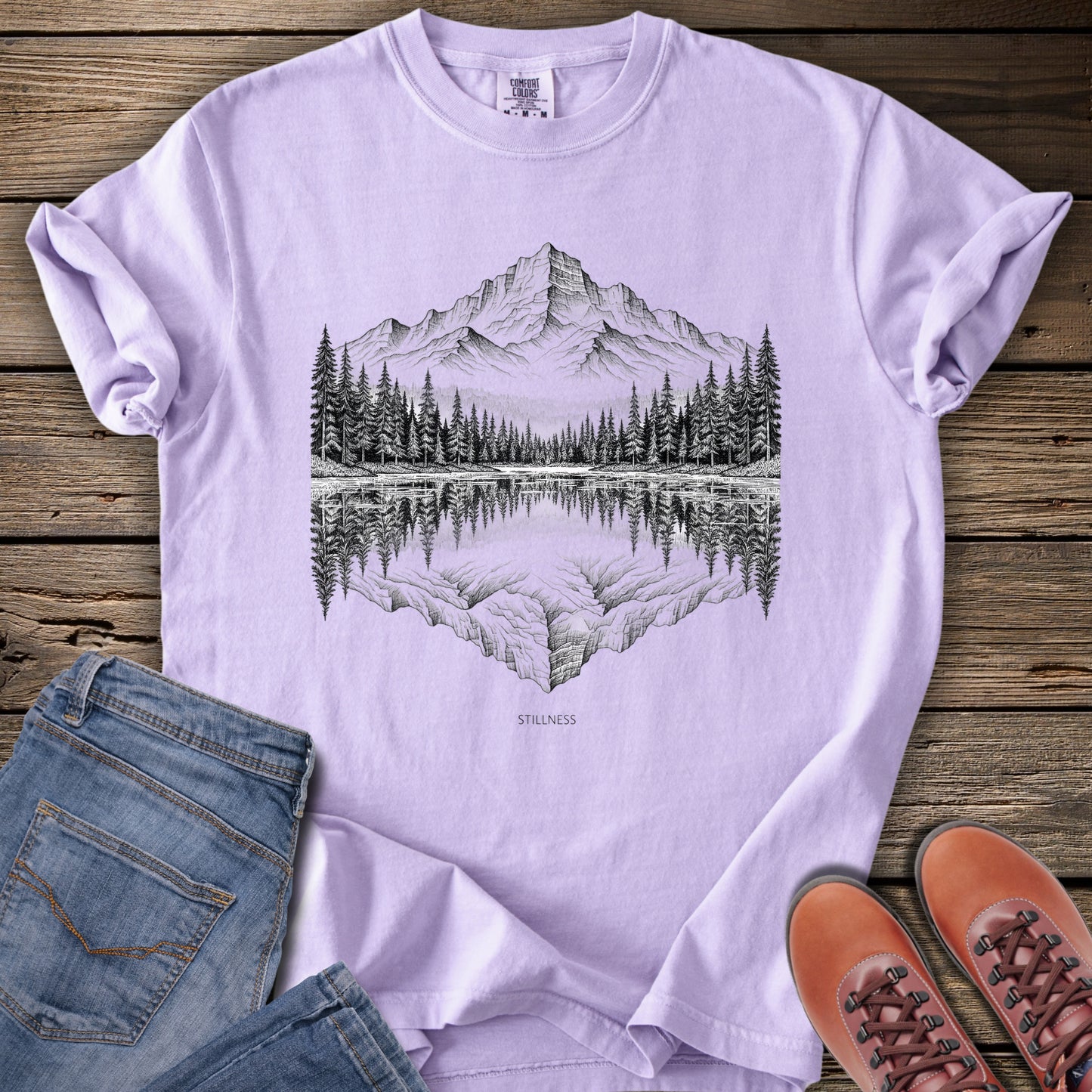 Mountain Reflections in Winter T-Shirt