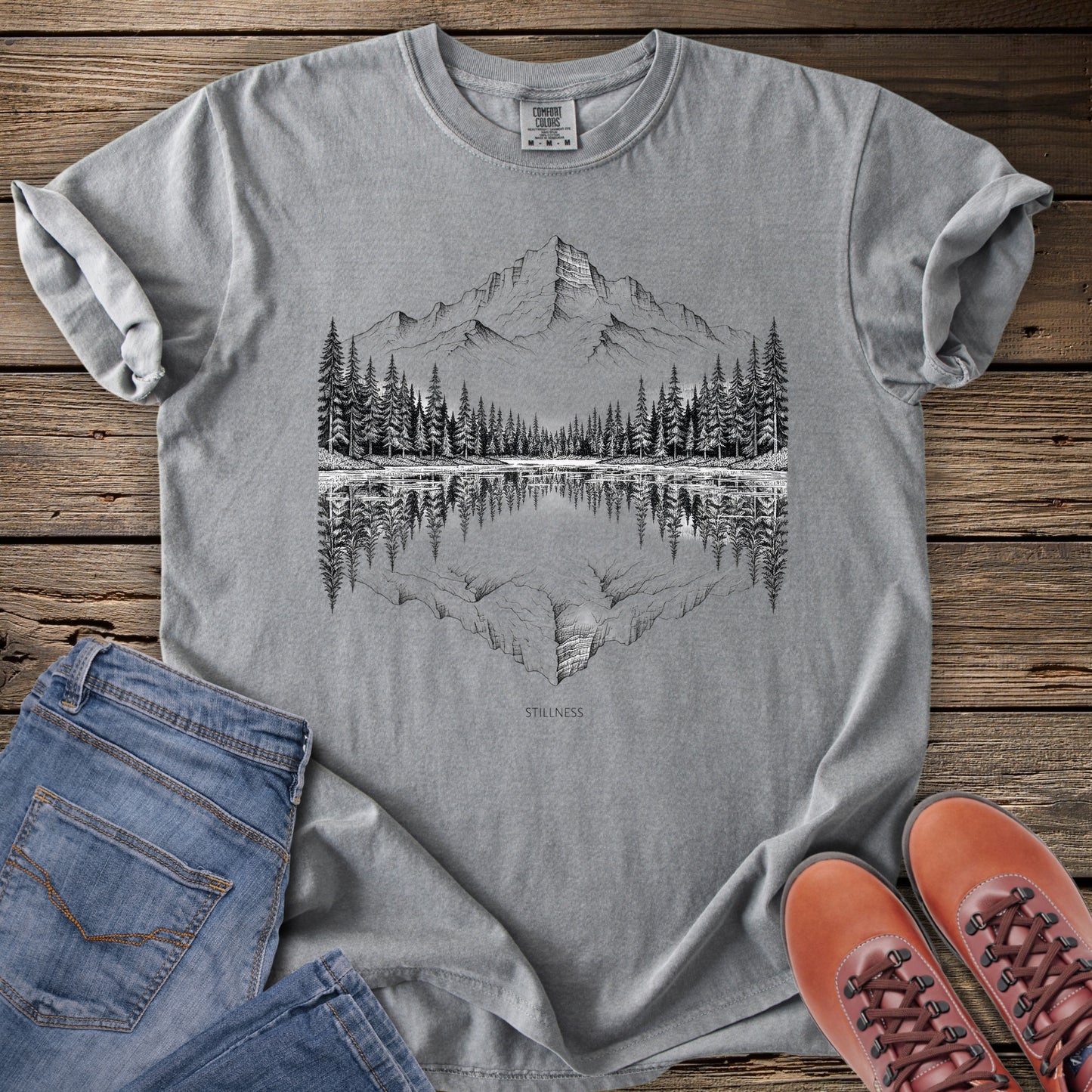 Mountain Reflections in Winter T-Shirt