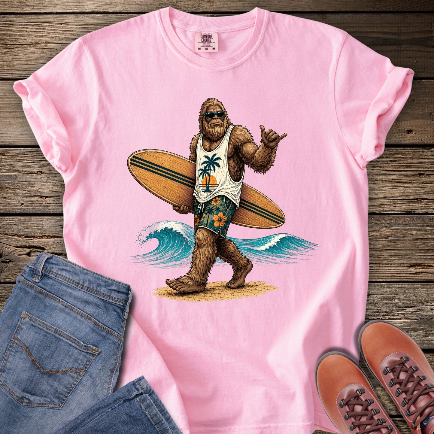 Surfing Sasquatch T-Shirt
