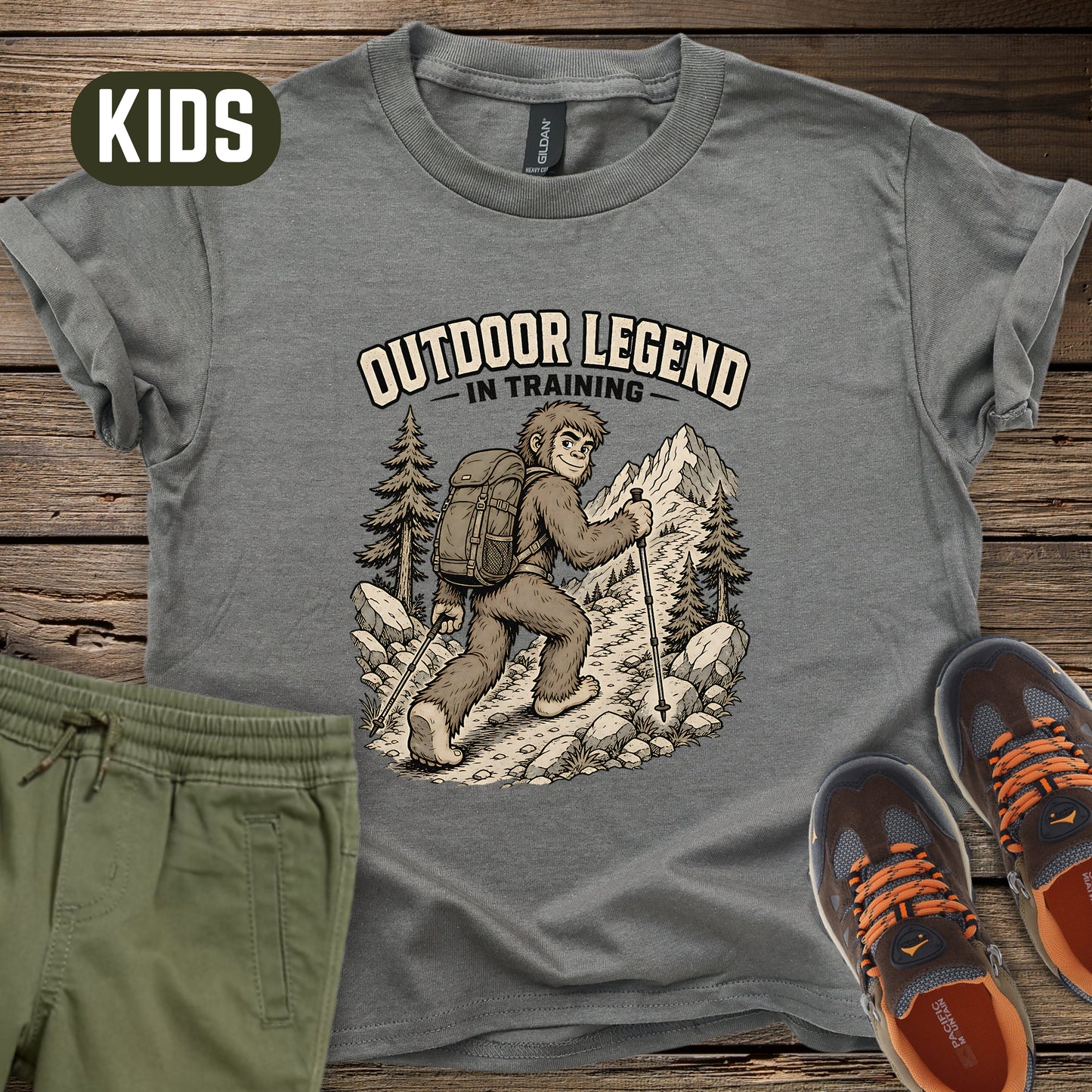 Kidsquatch Outdoor Legend Kids T-Shirt
