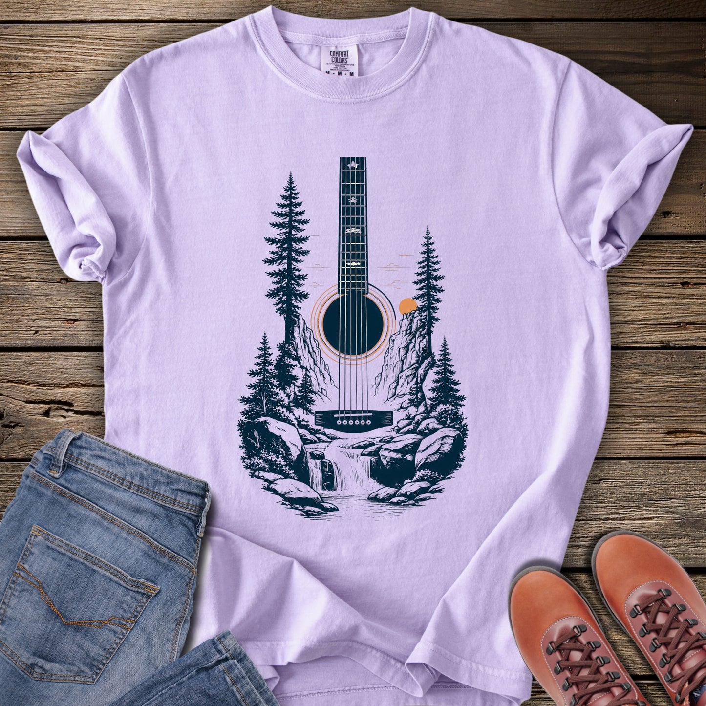 Acoustic Wilderness Guitar T-Shirt