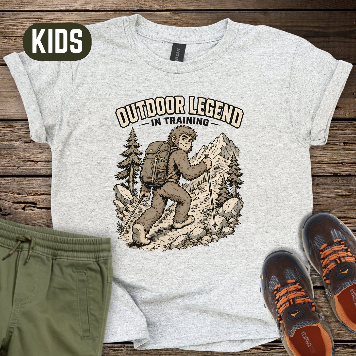Kidsquatch Outdoor Legend Kids T-Shirt