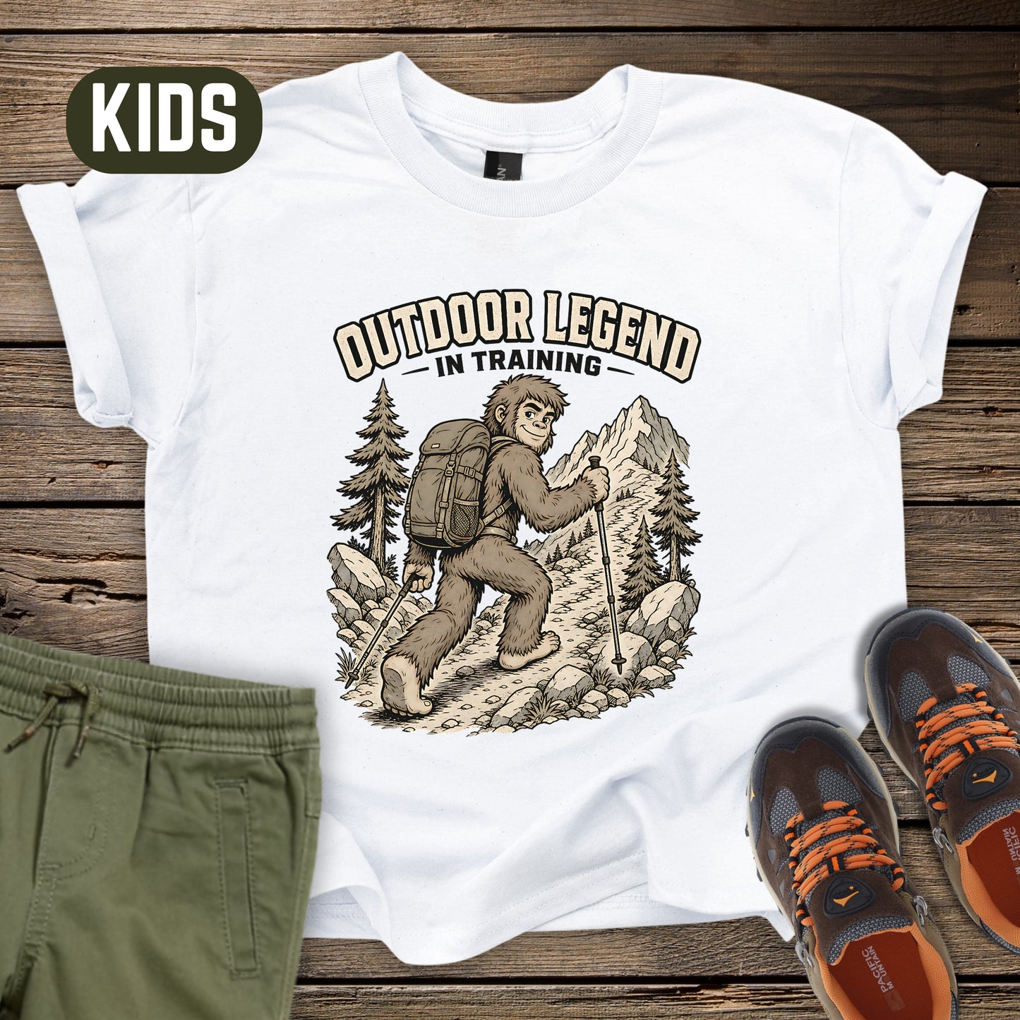 Kidsquatch Outdoor Legend Kids T-Shirt